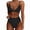 Black, variant on Womens Bikini Sets Two Piece Swimsuits Curvy Cutout String Bathing Suits(Black,M)