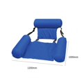 thumbnail image 1 of Summer Inflatable Foldable Floating Row Swimming Pool Water Hammock Air Mattresses Bed Beach Water Sports Lounger Chair blue, 1 of 4
