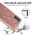 thumbnail image 5 of Dteck Galaxy S21+ Wallet Case, Bling Sparkle Glitter PU Leather Magnetic Flip Case with Credit Card Slots/Hand Strap for Samsung Galaxy S21 Plus, Rosegold, 5 of 5