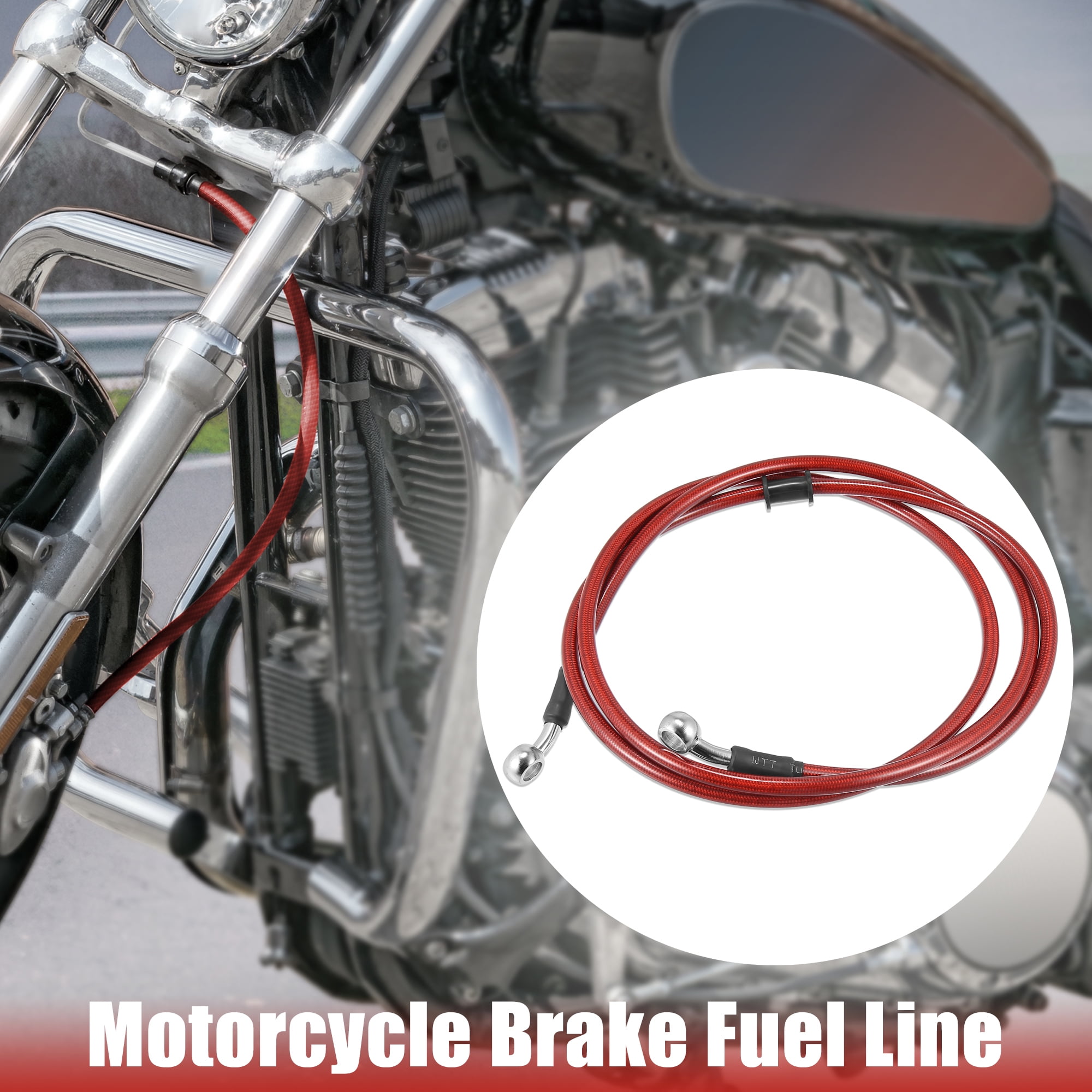 Unique Bargains 170cm 66.93" 10mm Motorcycle ATV Braided Brake Clutch Oil Hoses Line Pipe