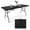 Black, variant on Folding Table 6FT HDPE 6 Foot Foldable Table Portable Banquet Surface Fold-in-Half Desk Utility for Working Meeting Parties, Picnic, Camping, Weddings, Catering, Garden Dining-Black