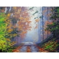 thumbnail image 2 of Gercken, Graham 24x20 Black Ornate Wood Framed with Double Matting Museum Art Print Titled - Autumn Forest, 2 of 4