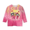 thumbnail image 5 of Valentine Shirt for Girls Long Sleeve Red Sparkle Hearts Top Kids Holiday Party Outfit Cute Soft,Size 4 T, 5 of 5