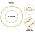 thumbnail image 5 of Hot Paperclip Link Chain Women Necklace Stainless Steel Gold 4 Sizes | Ringified Jewelry, 5 of 7