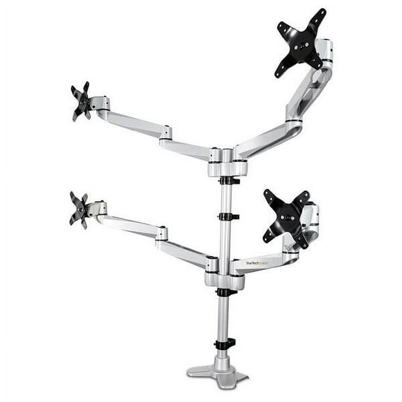 StarTech Desk Mount Quad Monitor Arm - 4 VESA Displays up to 27" -Premium Ergonomic Articulating