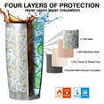 thumbnail image 7 of 20oz Tumbler with Lid and Straw Stainless Small Daisy Steel Vacuum Insulated Water Coffee Tumbler Cup, Double Wall Vacuum Insulated Travel Mug Reusable Tumblers for Ice Drinks, Hot Beverage, 7 of 7