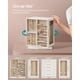 thumbnail image 3 of Caja Joyero Giratorio 360°, Caja de Joyas con 5 Cajones, Ventanas Laterales de Cristal, Idea de Regalo, Blanco Nube, 3 of 8