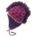 thumbnail image 2 of Top Headwear Peruvian Chullo Hat - Hearts - Pink/Purple, 2 of 3