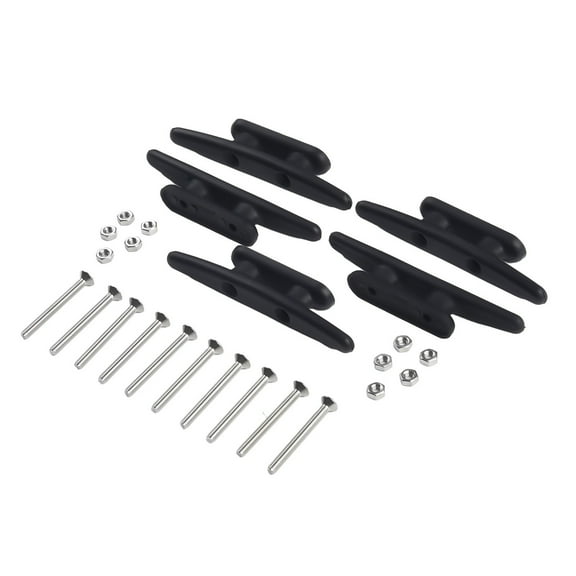 5X Yacht Deck Dock Rope Cleat / Deck Cleats 4" In Black