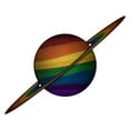 thumbnail image 2 of CafePress - Planet And Rings In LGBTQ Rainbow Pride Flag Color - Soft Fleece Throw Blanket, 50"x60" for All Ages, 2 of 5