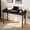 Black, variant on BESKADI 32 Inch Mid Century Modern Desk - Rubber Wood Desk with Drawers, Vintage Narrow Desks with 2 Hooks, Small Writing Desks for Small Spaces, Bedroom, Living Room & Office, Walnut Color