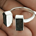 thumbnail image 4 of Healing Lava Gemstone Ring, Solid 925 Sterling Silver Jewelry, Classic Ring, Adjustable Ring, Women Rectangle Ring, Mothers Day&nbsp;Gifts, Best Friend&nbsp;Gifts, Valentines Day Gifts (Lava, 7), 4 of 6