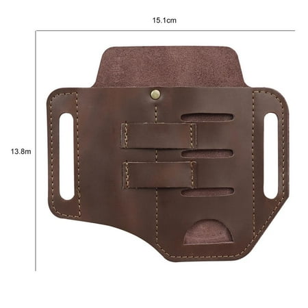 

Multitool Leather Sheath Pocket Tools Knife Survival Waist Bag Portable for Flashlight Hiking Camping Organizer Pockets
