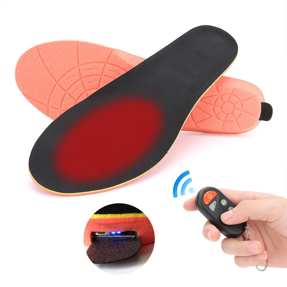 LYUMO USB Heated Insoles, Winter USB Heated Shoe Insoles Foot Warming
