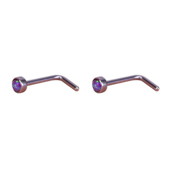 Langgg Nez Clous Style Simple Femme Habillage Décoration Accessoire Mode Acier Inoxydable Vis en Forme de L Type 1 Type13 NO13