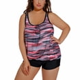 thumbnail image 4 of Aayomet Bathing Suit for Women Swimsuit Hot Spring Swimsuit Loose Tankini Swimsuit Control Belly Two Piece Set (Red, L), 4 of 5