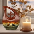 thumbnail image 3 of MUKTIVE Crow Teardrop Urns for Human Ashes, Decorative Burial Urn for Adult Men and Women, Cremation Box, Memorial Gifts for Mom and Dad, Urns for Ashes, 10 Inch Large, Brown, 3 of 7
