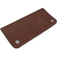 thumbnail image 2 of & Drink, Cartera de cuero con doble cierre, capacidad para hasta 3 tarjetas, además de billetes y monedas planos/estuche/bolsa/accesorios, hecha a mano, incluye garantía de 101 años (marrón bourbon), 2 of 4
