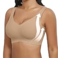 thumbnail image 2 of Gtoiithly Supportive Wireless Comfort Bra for Women, Breathable Everyday Support Bralette, Non-Padded Comfort Bra Khaki XXXXXL, 2 of 4