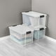 thumbnail image 4 of 70 Quart Ultra Storage Box, Transparente con Tapa Blanca y Cierres Negros, 4-Pack, 4 of 8