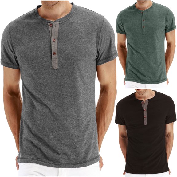 Xihbxyly Tshirts Shirts for Men Quick Dry Gym Tshirts Crew Neck Short Sleeve Workout Shirts Oversized Tshirts for Men Solid Regular Fit Oversized Tshirts for Men Simple for Men