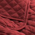 thumbnail image 3 of Bare Home Quilt Set - 3 Piece - Diamond Stitched Bedspread Coverlet - King, Red, 3 of 5