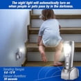 thumbnail image 4 of 3 Pack 4 in 1 LED Emergency Lights for Home Power Failure, Rechargeable Plug in Flashlight Motion Sensor Night Light, Automatic Turn On Power Outage Light for Home Hurricane Supplies (Silver), 4 of 7