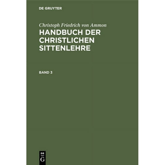 Handbuch der christlichen Sittenlehre (Hardcover)