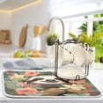 thumbnail image 5 of Sloth and Flowers Dish Drying Mat for Kitchen Counter, Ultra Absorbent Reversible Microfiber Dishes Drying Rack Pad Heat-resistant Mats 18x24in, 5 of 7