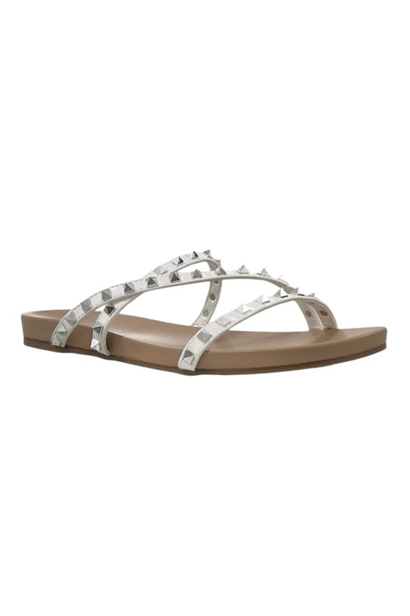 CANDY Studded Strappy Flats Sandals Women's Shoes
