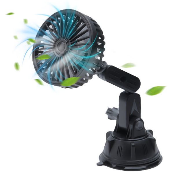 Ventilador Automóviles Eléctricos USB 12V para Sedán Camión SUV RV Van Boat (corto)