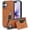 Brown, variant on For Apple IPhone 17e / 16e Wallet Case Ultra-Slim Profile Vintage Leather Texture, Wallet For Women Men Card Holder Magnetic Clasp Kickstand Folio Case,Black,For iPhone 17e / 16e