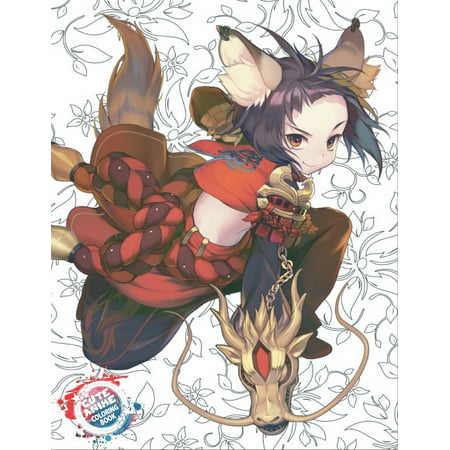 Cute Anime Coloring Book : Coloring Book with Cute Sexy Anime Wolf Girl Fox's Neko Kawaii, Fantasy Warrior Women, Fun Female Japanese Cartoons and Relaxing Manga