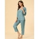 thumbnail image 4 of Conjuntos de pijama Allegra K mujer ropa de dormir suave traje de noche Azul claro M, 4 of 6