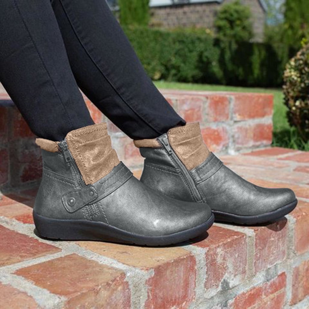 flat comfortable ankle boots