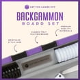 thumbnail image 2 of Get The Games Out Top Backgammon Set - Classic Board Game Case 15" Medium Size - Best Strategy & Tip Guide - Available in Small, Medium and Large Sizes (Blue, Medium), 2 of 19