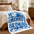 thumbnail image 6 of Volleyball Christmas Cheer, Festive Holiday Scene, Warm Flannel Blanket for Living Room and Reading Nook with Detailed Artwork, Art Lovers Christmas Gift, Festive Home Decor, 6 of 7