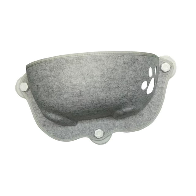 TISHITA Cat Bed Window Cat Window Perch Hammock Space Saving Cat Furniture Shelf Suction Gray