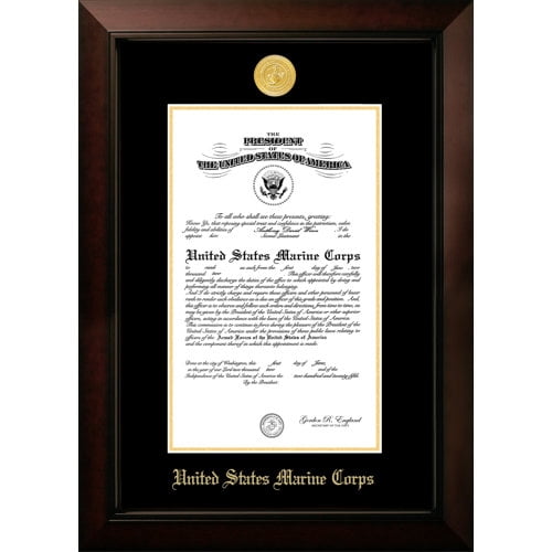 Patriot Frame's Marine 9x14 Certificate Legacy Frame with Silver Medallion