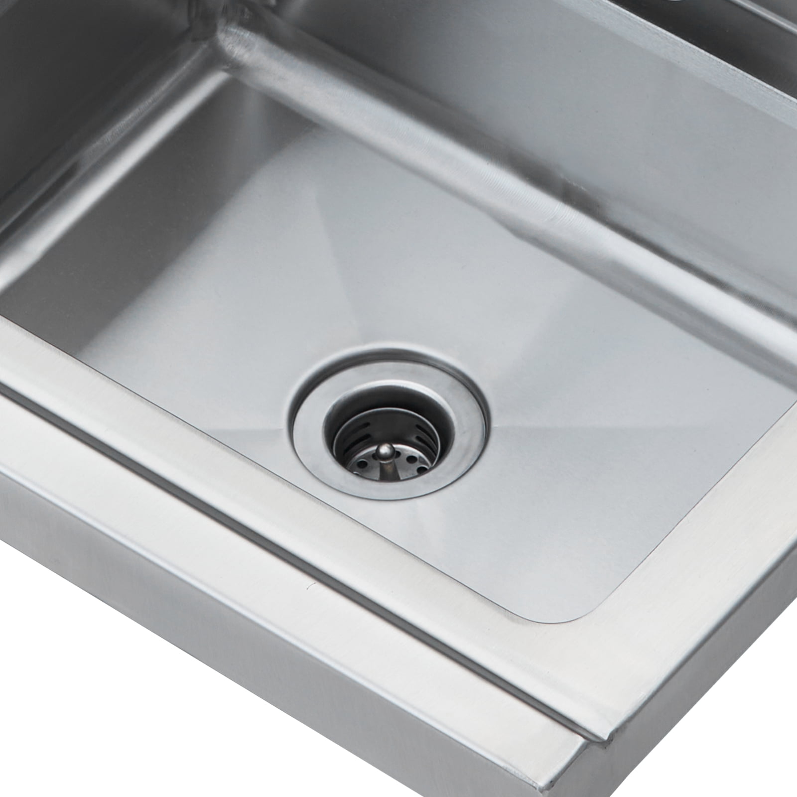Commercial Hand Sink with Faucet, Stainless Steel Sink for Washing, Small Hand Washing Sink, Wall Mount Hand Basin, Utility Sink for Restaurant, Kitchen, Bar, Garage and Home, 17 x 12.8 inch