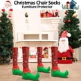 thumbnail image 2 of Fundas navideñas para patas de sillas: diseño de medias y zapatos de duende, decoración de mesas y sillas de comedor con temática navideña, accesorios para fiestas Adepaton FLD-3666, 2 of 7