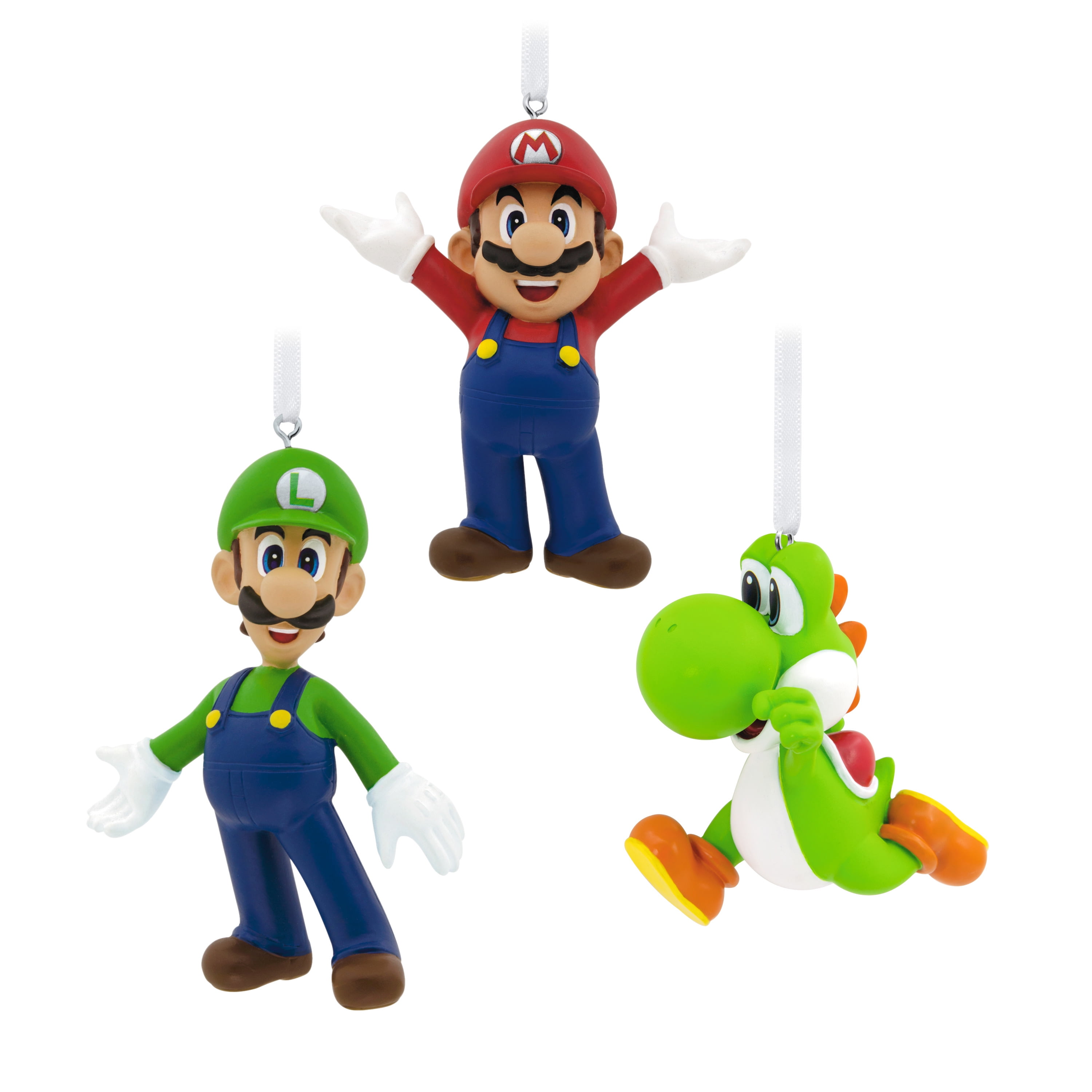Hallmark Resin Nintendo Super Mario Holiday Figurine Ornaments, 3 Count ...