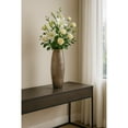 thumbnail image 3 of Elegant Metallic Glass Vase - Tall Glam Decorative Centerpiece with Aluminum Accent for Home, Office, Bedroom & Living Room - 24" Gold, 3 of 13