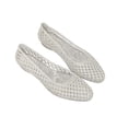 thumbnail image 5 of Shrysg Women's Lattice Ballet Flats Pointed Toe Jelly Shoes Breathable Casual Slip On Sandals for Outdoor Daily Wear Silver, 5 of 6