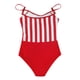 thumbnail image 3 of Gibobby Trajes de Baño para Mujer Una pieza Swimmit Backless Sexy Sling Ladies Retro Striped Women Swimswears(Rojo,M), 3 of 5