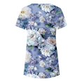 thumbnail image 4 of Fiudx Camisetas para Mujer Blusa Casual de Manga Corta con Estampado de Botones y Cuello Redondo para Mujer, 4 of 5