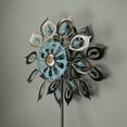 thumbnail image 2 of Gerson 51 inch Copper Blue Metal Wind Spinner Garden Stake Yard Art, 2 of 5