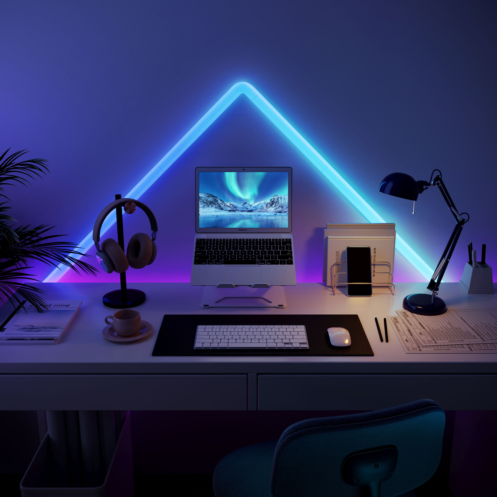Govee Glide A1 Indoor Smart LED Wall Lights (4+1) , B6062A01, 40 Dynamic Scene Modes For Gaming Room Decor,Support APP Control,Voice Control