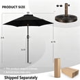 9ft Patio Umbrella Outdoor With Heavy Duty Base Included Table Pushon ...