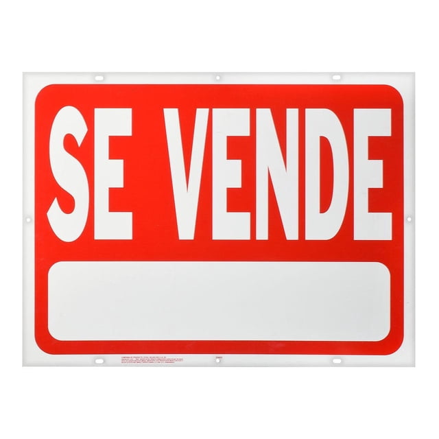Letrero Se Vende Hy-Ko Plástico Rojo/Blanco 18X24Cm